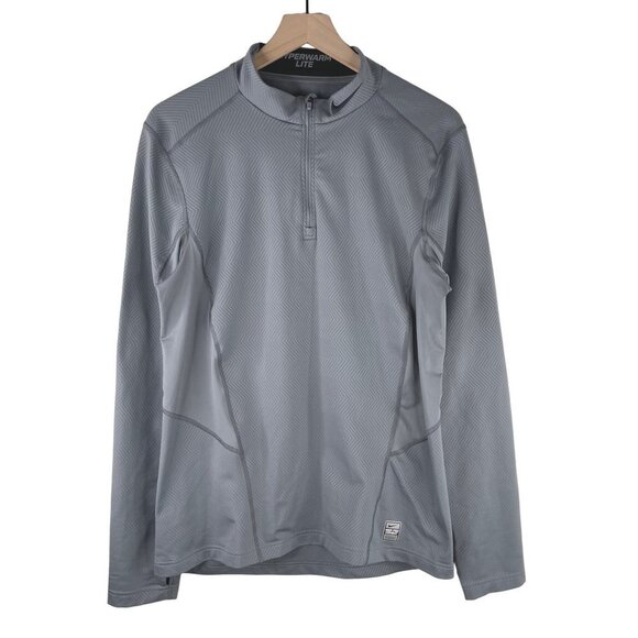 Nike Pro Combat 1/4 Zip Pullover Mens Large Dri Fit Hyperwarm Base Layer Stretch - Picture 1 of 9